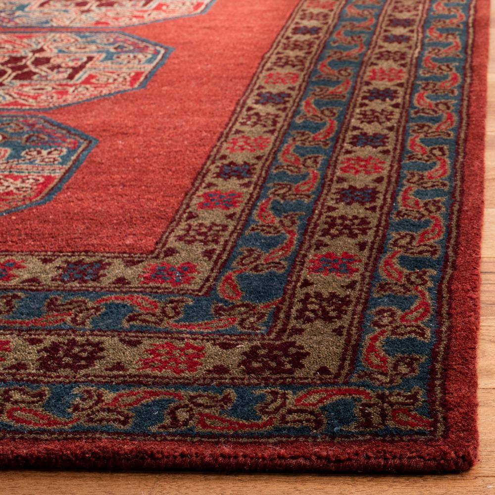 Heritage HG919 Hand Tufted Area Rug - Red - 6'x6' - Safavieh.