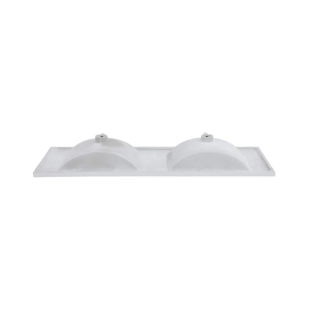 White Ceramic 48" Vanity Top with Double Basins