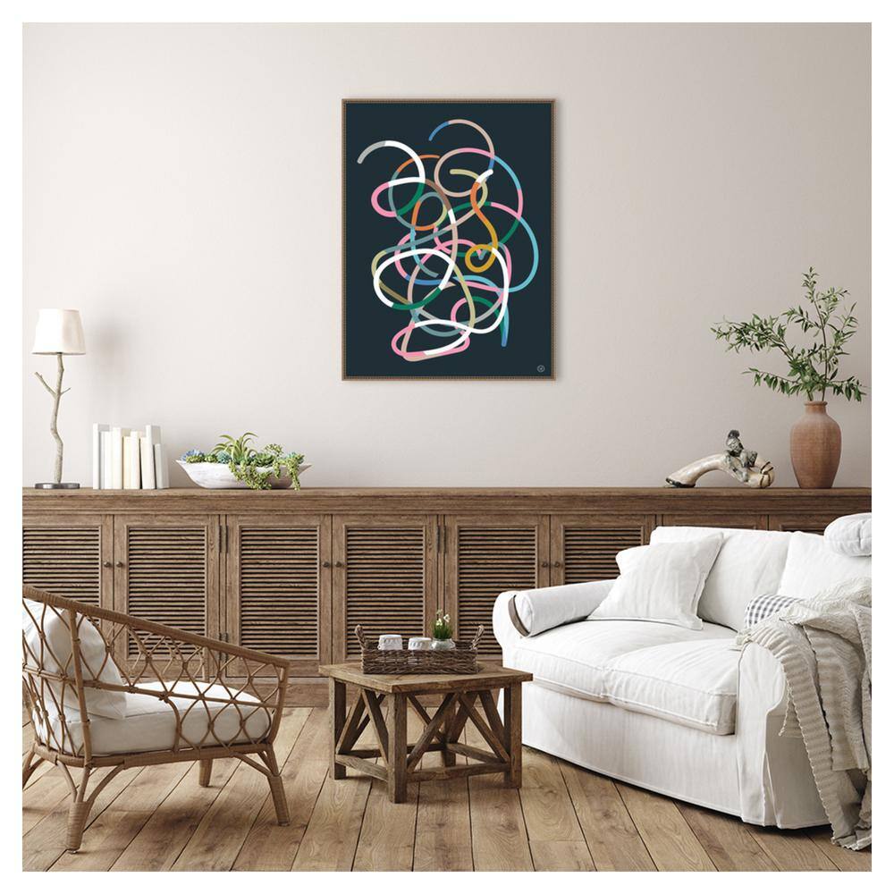 Extra Large Abstract Multicolor Canvas Framed Wall Art