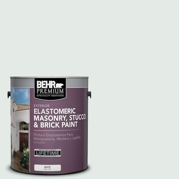 BEHR PREMIUM 1 gal. #MS-63 White Clad Elastomeric Masonry, Stucco and Brick Exterior Paint