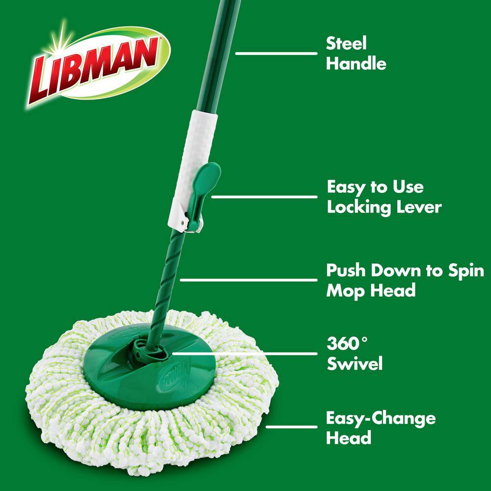 Libman Green and White Polypropylene Tornado Spin Mop System