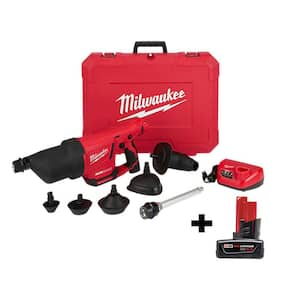 M12 12V Lithium-Ion Cordless Drain Cleaning Airsnake Air Gun Kit with 6.0 Ah Battery