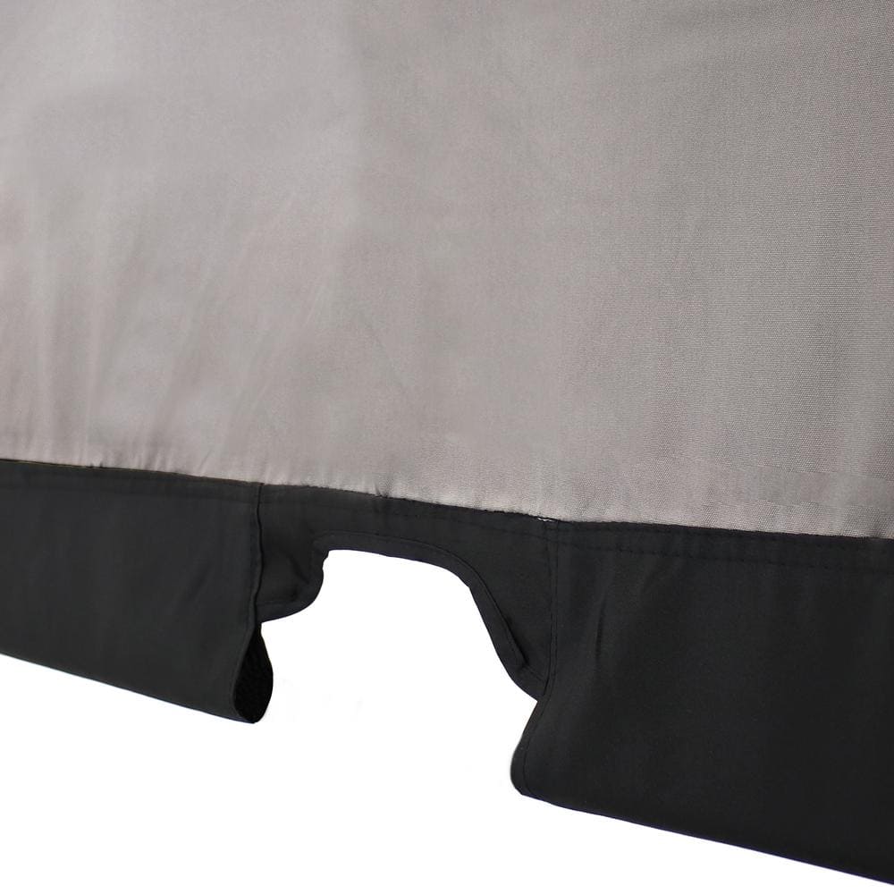 Gray 9x12 Foot Polyester Retractable Pergola Canopy Shade