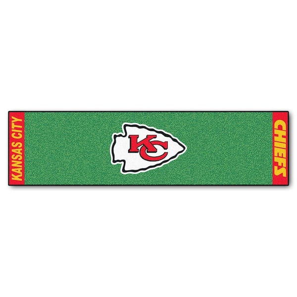 Unbranded NFL Kansas City Chiefs 1 ft. 6 in. x 6 ft. Indoor 1-Hole Golf Practice Putting Green