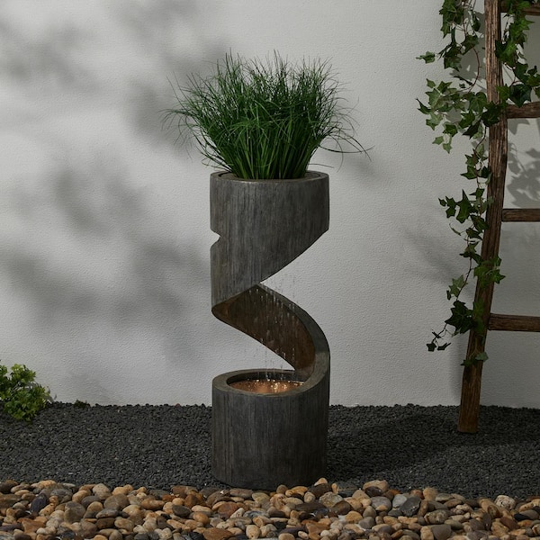Glitzhome 31.25 in. H Polyresin Curving Shaped Outdoor Glitzhome 31.25 in. H Polyresin Curving Shaped Outdoor