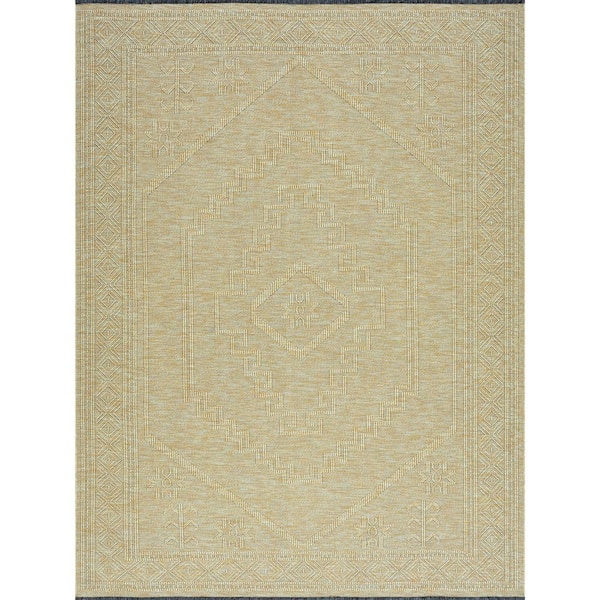 Tayse Rugs Alma Green 9 ft. x 12 ft. Moroccan Machine Washable Indoor Area Rug