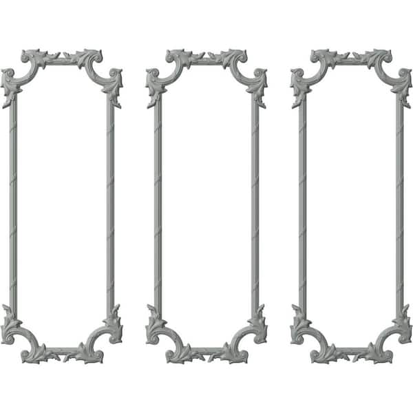Ekena Millwork 14 Sq. Ft. Unfinished Polyurethane Tirana Panel Moulding Kit (Triple Panel)