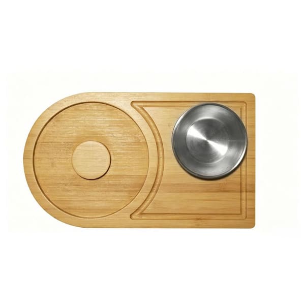 Margarita Salt Rimmer Set, Bamboo Margarita Rimmer Set with Bowl & Room for Margarita Accessories for Up to 4.7 in. Rims