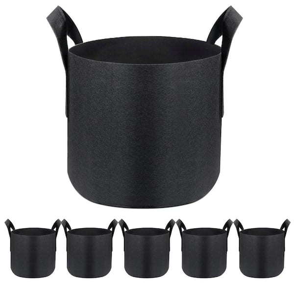 HIDBEA 10 Gal. Black Fabric Planting Containers and Pots Planter with Handles