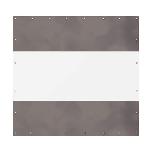 8 ft. x 8 ft. Waterproof PVC Privacy Screen in Gray