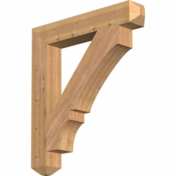 Ekena Millwork 5-1/2 in. x 40 in. x 36 in. Western Red Cedar Balboa Craftsman Smooth Bracket