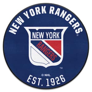 NHL Retro New York Rangers Blue 2 ft. Roundel Area Rug