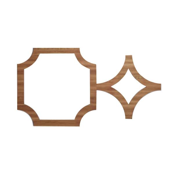 Ekena Millwork 20 5/8 in. x 11 3/8 in. x 1/4 in. Walnut Small Anderson Decorative Fretwork Wood Wall Panels (10-Pack)