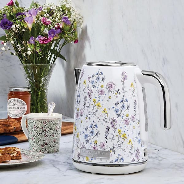 Laura Ashley Stainless Steel 7-Cup Jug Kettle Wild Meadow Laura Ashley Stainless Steel 7-Cup Jug Kettle Wild Meadow