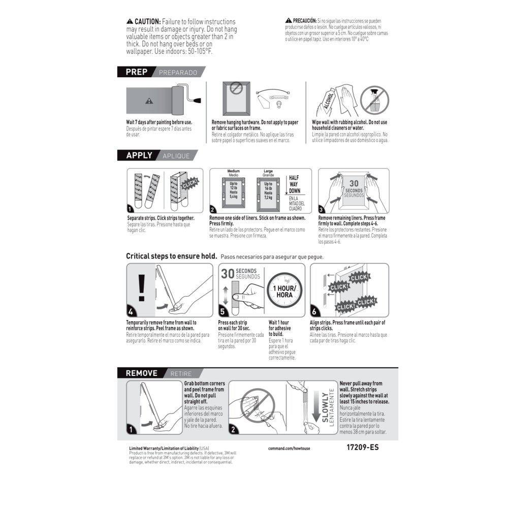 White Medium and Large Picture Hanging Strips Value Pack