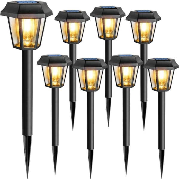 Solar Pathway Lights, LED Solar Lights Outdoor, Pathway Lights Garden Stake 8-Pack