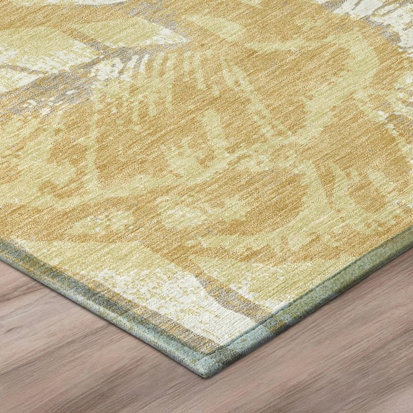 Chantille Machine Washable Indoor/Outdoor Abstract ACN2894 Wheat 9 ft. x 12 ft. Area Rug