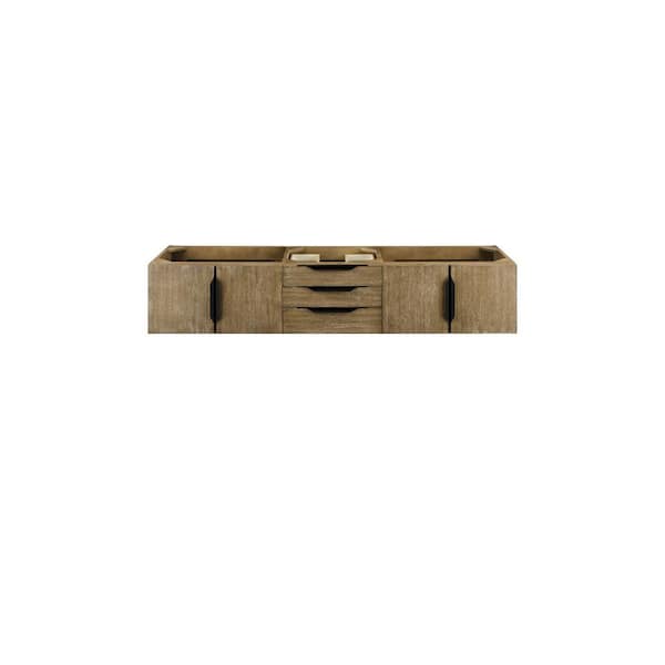 James Martin Vanities Columbia 72.5 in. W x 18.8 in. D x 14.5 in. H Double Bath Vanity Cabinet without Top in Latte Oak