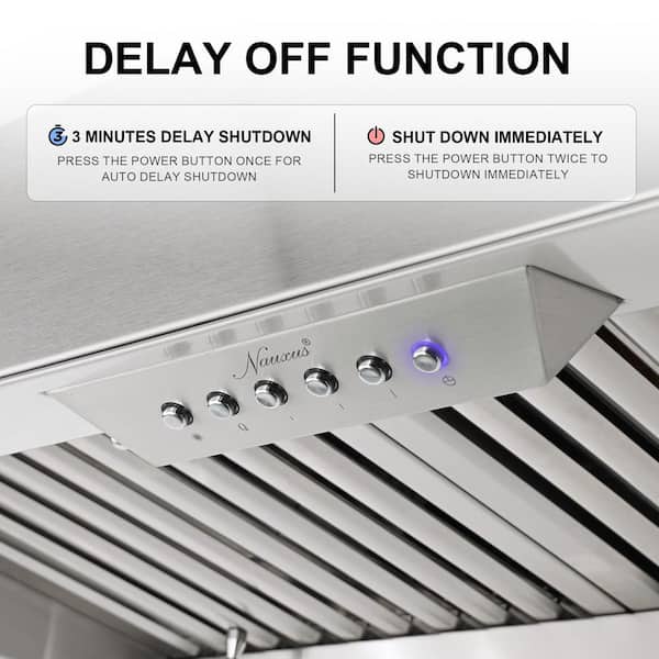 Akicon 30 in. 600 CFM Ducted Stainless Steel Range Hood Insert with 4-Speed, 3 CCT LED Light and Heat Sensor Auto Speed