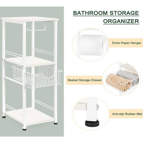 1pc Clear Bathroom Storage Rack, Detachable Desktop Organizer For