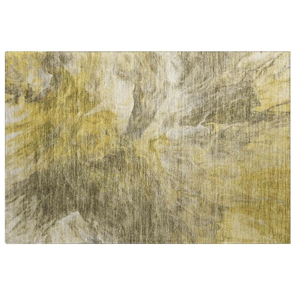 Dream Shag Premium Machine Washable Abstract ADS641 Taupe 2 ft. x 3 ft. Accent Rug