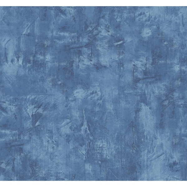 Embossed Vinyl Faux Plaster Cobalt Vinyl Strippable Roll (Covers 60.75 sq. ft.)