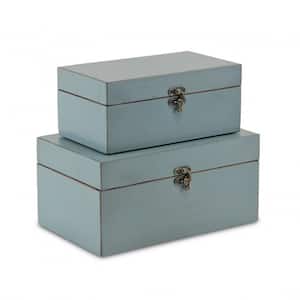 Bernadette 4.5-Qt. Storage Box in Blue (Set of 2)