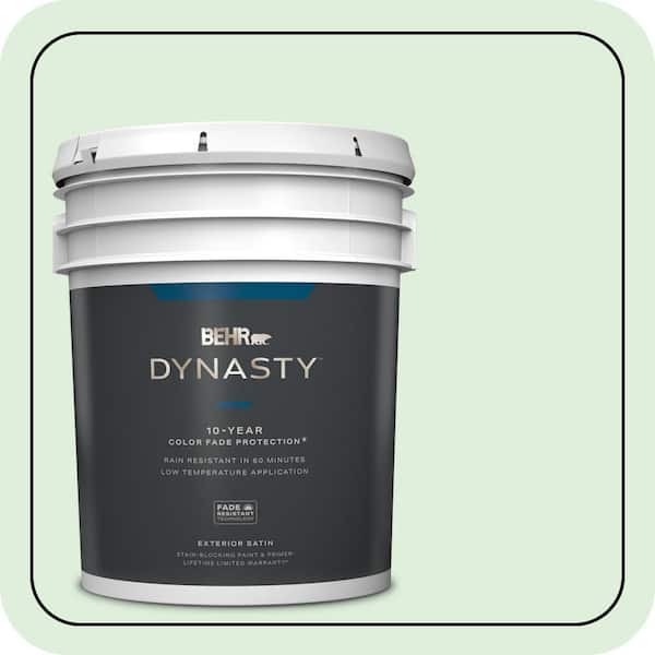 BEHR DYNASTY 5 gal. #450C-2 Breath of Spring Satin Enamel Exterior Stain-Blocking Paint & Primer
