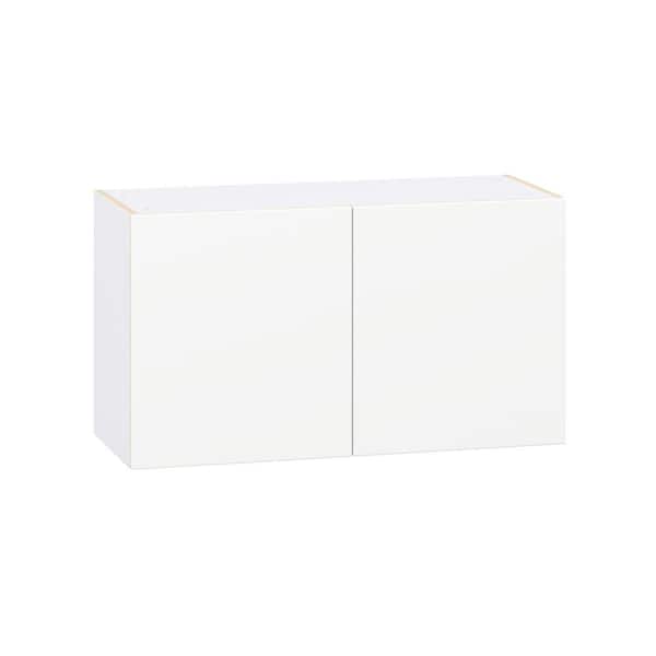 Timberline 36 in. W x 14 in. D x 20 in. H Assembled Slab Wall Bridge Kitchen Cabinet in Bright White