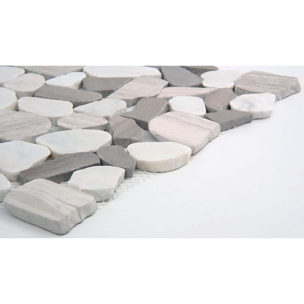 Winter Pebble Stone Mosaic Tile for Indoor and Outdoor