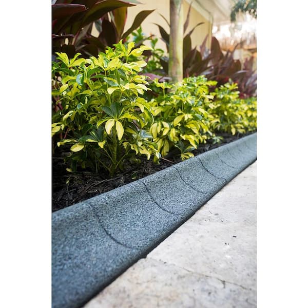 4 ft. Grey Rubber Curb Landscape Edging (36-Count)