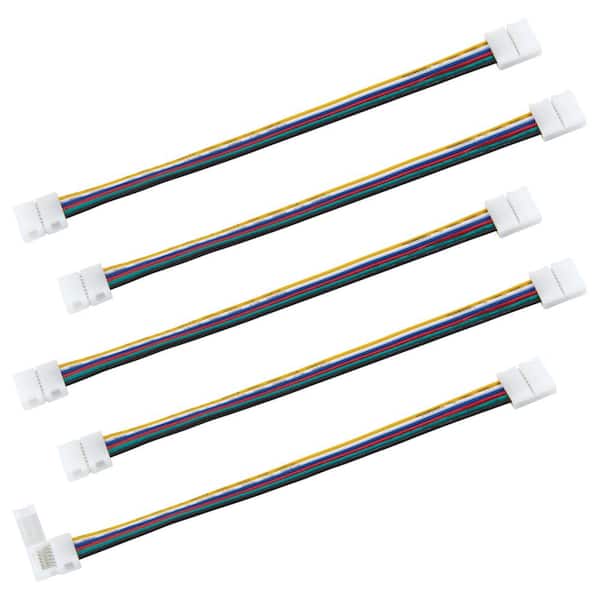 Armacost Lighting 6 Pin RGB+WW LED Strip Light 6 in Tape to Tape Channel Connector (5-Pack)