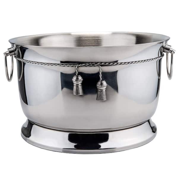 Old Dutch 3.75 Gal. Stainless Steel Double-Walled Party Tub with Tie Knot