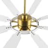 WINGBO 60 in. 8-Blade LED Gold & White Ceiling Fan