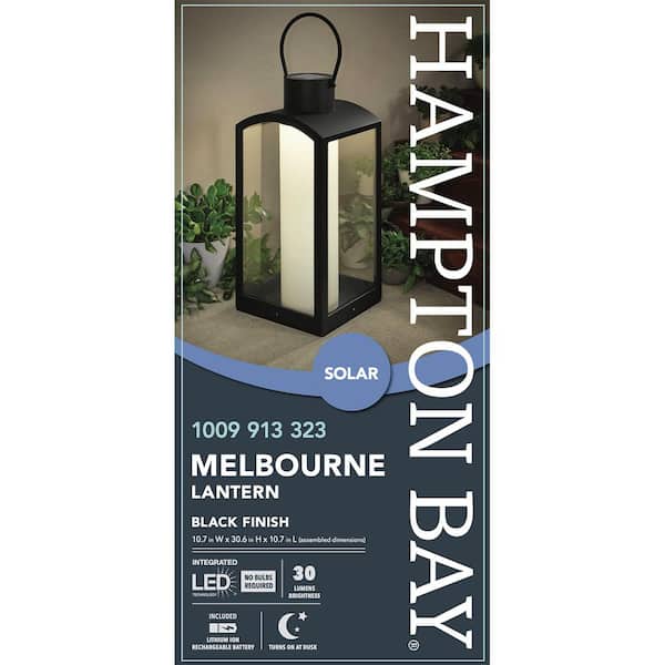 ウマヤシャンデスランプ Sonne スタンドライト Hampton Bay Melbourne Black Dusk to Dawn Integrated LED Outdoor