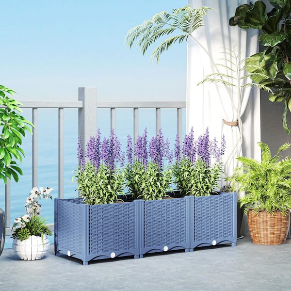 Outsunny 4 x 1 x 1 ft. Raised Garden Bed, Indoor Outdoor