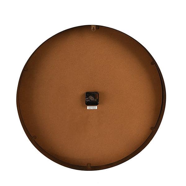 Oversized Antiqued Bronze Metal Wall Clock Mirror