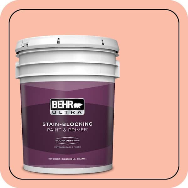 BEHR ULTRA 5 gal. #200A-3 Blushing Apricot Extra Durable Eggshell Enamel Interior Paint & Primer