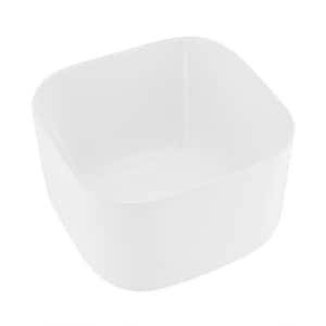 Carre 14.5" Square Vessel Bathroom Sink in Glossy White