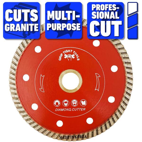 4 in. Professional Turbo Cut Diamond Blade for Cutting Granite, Marble,  Concrete, Stone, Brick and Masonry (10-Pack)