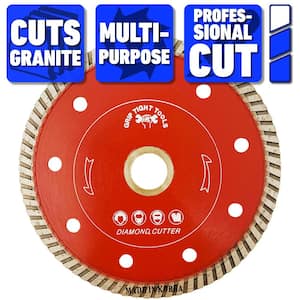4 in. Professional Turbo Cut Diamond Blade for Cutting Granite, Marble, Concrete, Stone, Brick and Masonry (10-Pack)