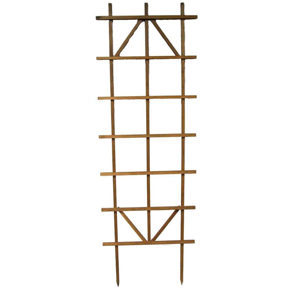 90 in. Redwood Ladder Trellis 28271 - The Home Depot