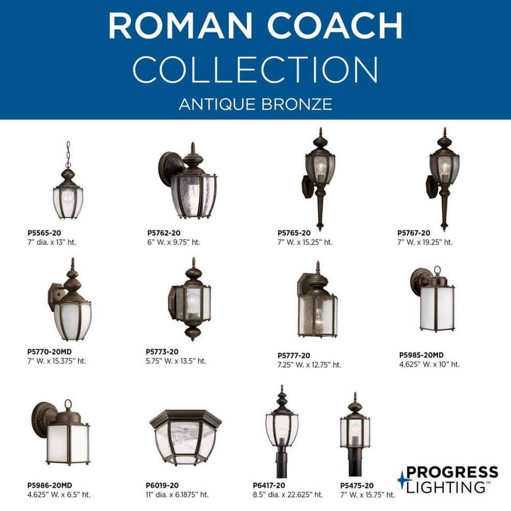 Antique Bronze 12" Outdoor Wall Lantern with Seeded Glass