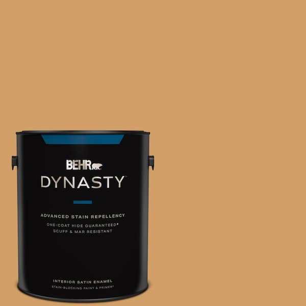 BEHR DYNASTY 1 gal. MQ4 08 Golden Aura One Coat Hide Satin Enamel