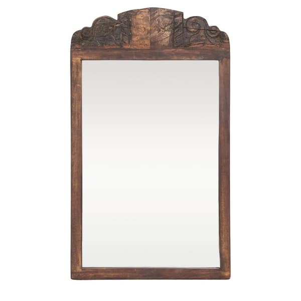 Storied Home 17 in. W x 30 in. H Reclaimed Wood Natural Finish Decorative Mirror