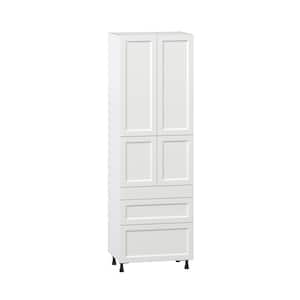 Alton Painted White Recessed Assembled Pantry Kitchen Cabinet with 5 Drawers (30 in. W x 94.5 in. H x 24 in. D)