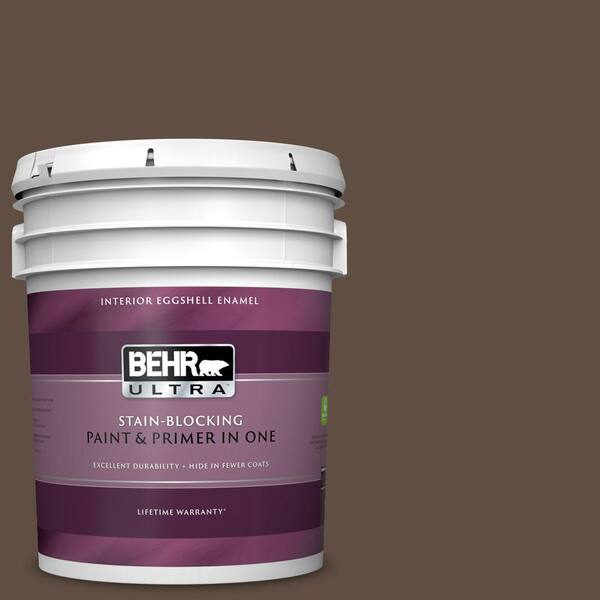 BEHR ULTRA 5 gal. #UL170-1 Pine Cone Eggshell Enamel Interior Paint and Primer in One
