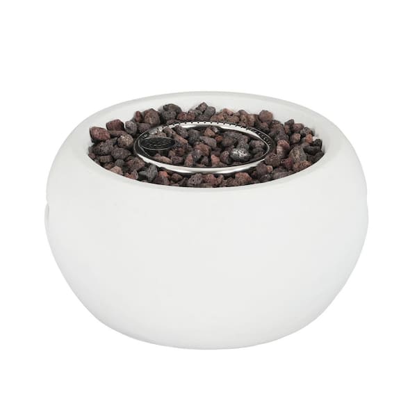 White Patio Magnesium Oxide Propane Fire Pit, 40, 000BTU (Tank Cover Not Provided)