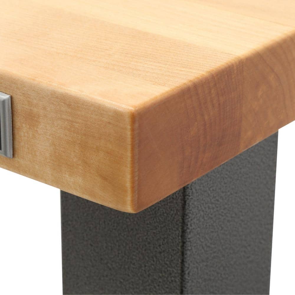 Granite Hammered Steel Adjustable Height 48" Workbench