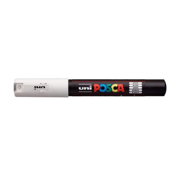POSCA PC-1M Extra Fine Bullet Paint Marker, White 076831 - The